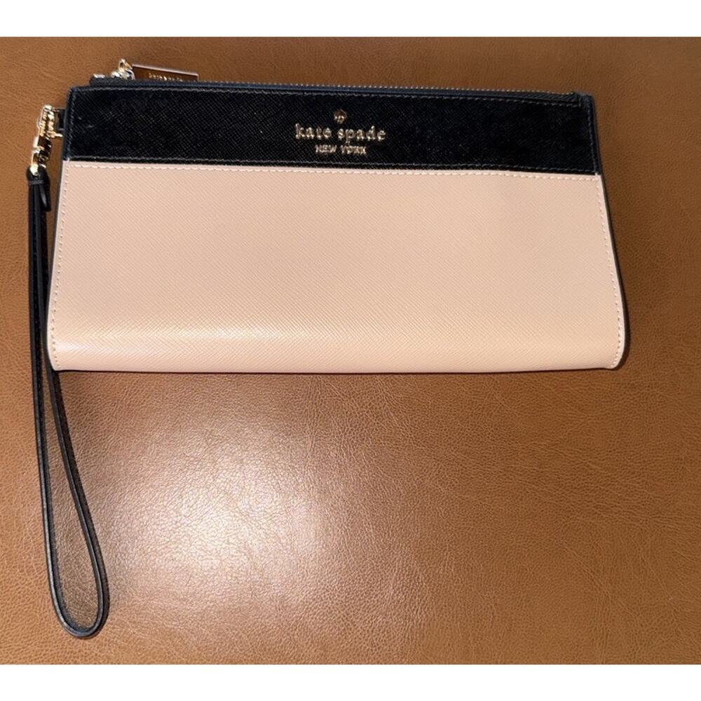 KATE SPADE Madison Colorblock Saffiano Leather Double Zip Wristlet KC507